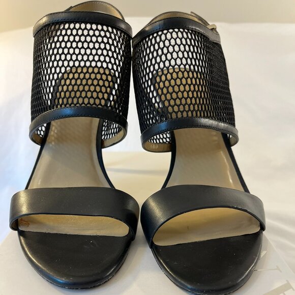 Ann Taylor "Leigh" Mesh Slingback Black Sandals - Size 10M - Picture 2 of 15